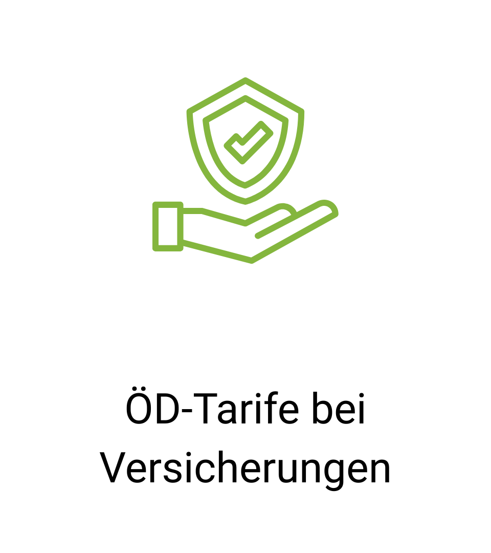 Versicherungsschutz Zeichen auf Hand