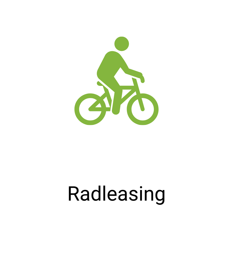 Grünes Fahrradsymbol auf schwarzem Hintergrund