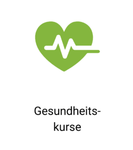 Herz mit Gesundheitskurse-Text