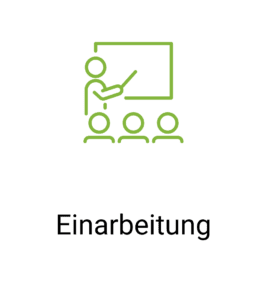 Grafik einer Person im Seminarraum mit Tafel.